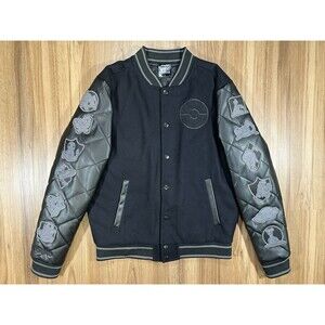 Pokemon Ash Ketchum Atsuko Varsity Jacket Size Medium Black
